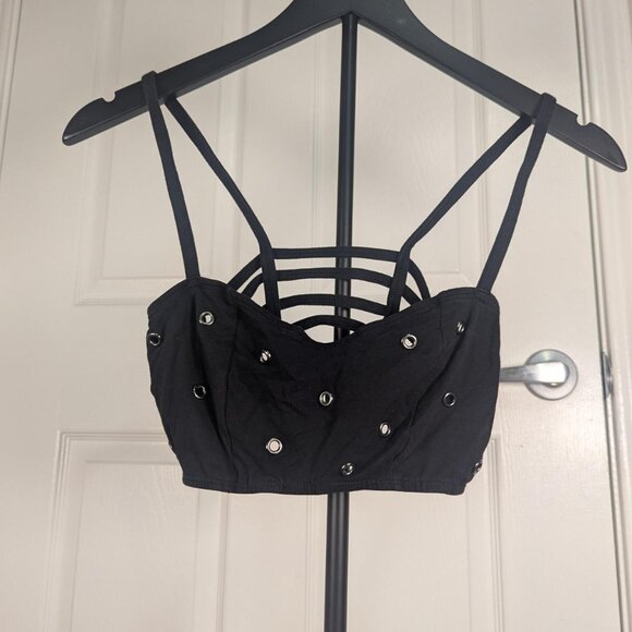 Black Hot Topic Crop Top - Picture 1 of 4